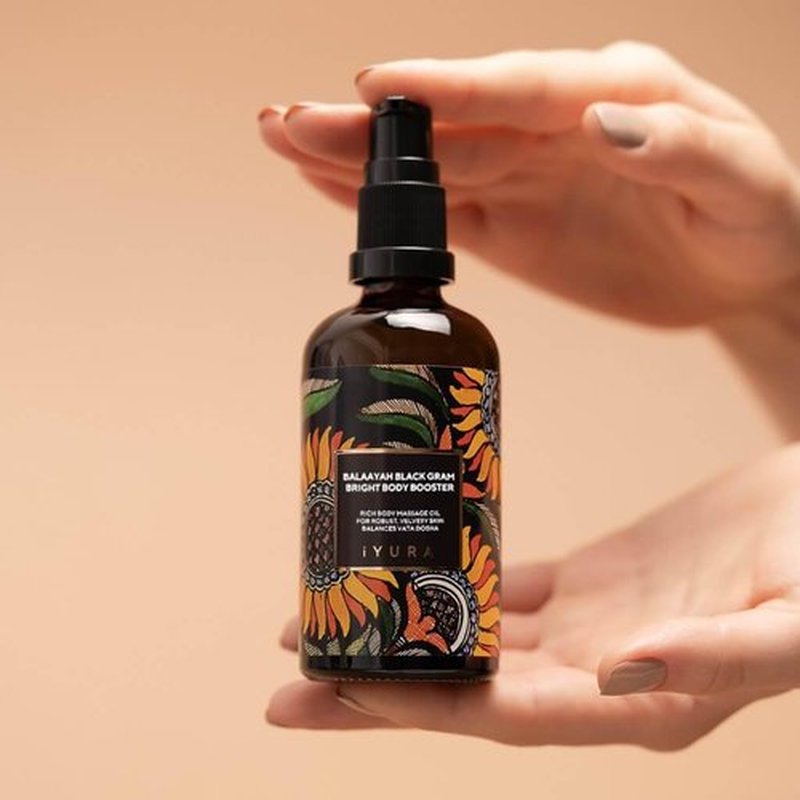 iYURA Balaayah Black Gram Body Booster Oil - Ayurvedic Moisturizing & Fast-Absorbing Formula | 3.38 fl oz