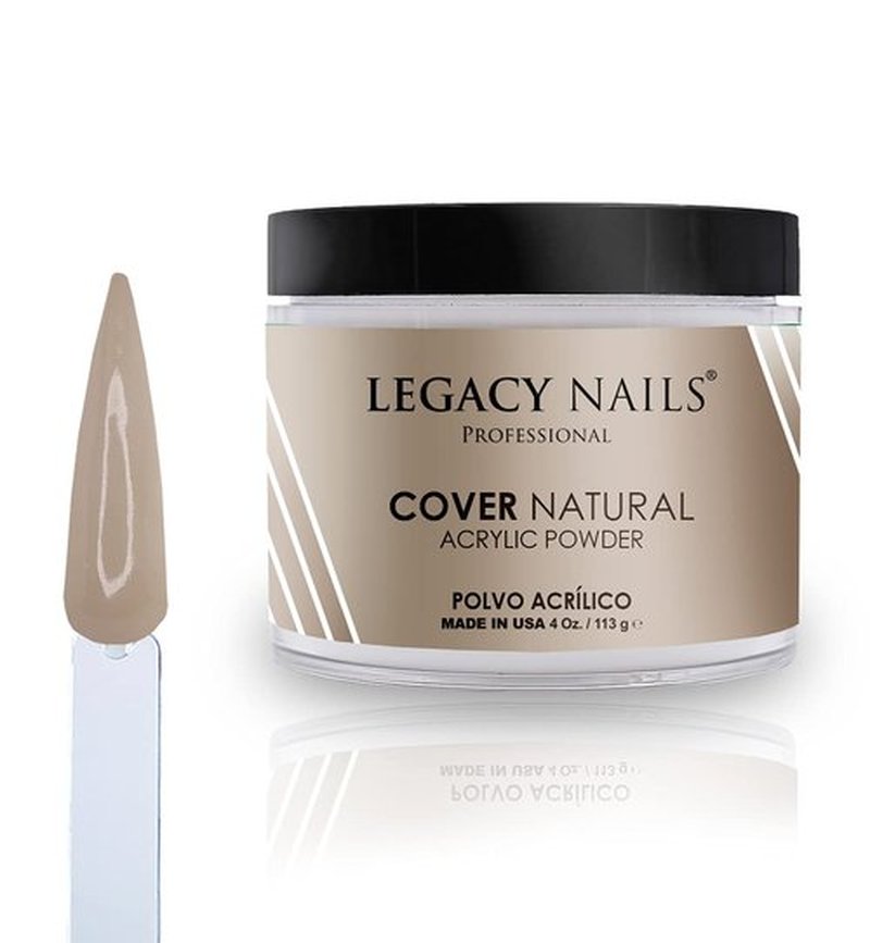 Legacy Nails Professional Cover Acrylic Powder, 4 ounces - Ideal For French Nail Art, Create Nail Art, Nail Extension That Provide a Healthy, Natural Look To Nails (NATURAL)