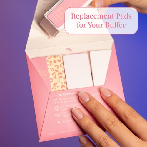 Beauty Nuggets - Replacement Nail Buffer Block Pads -A Cost Effective Buffer Block Nail Care Renewal System- 3 Sides Coarse Pads-Just Peel Off Used Pads and Stick in New Ones. 4pcs Combo Pads, 1pk