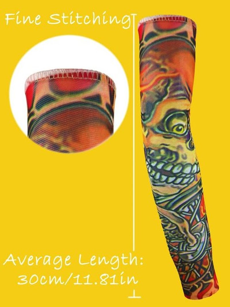 iToolai 5 Pairs Fake Tattoo Arm Sleeves for Kids Boys Girls Temporary UV Protection Tattoo Arts Sleeve Sets(Patterns 1)