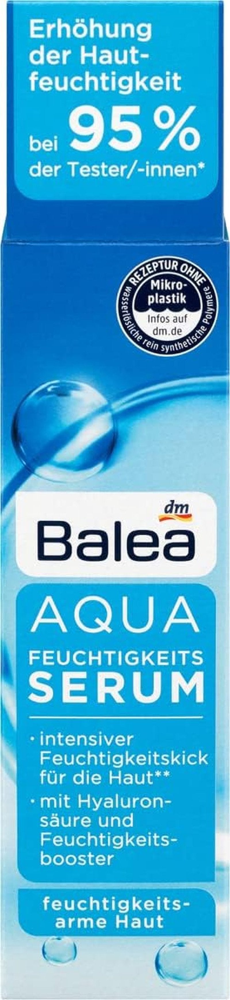 Balea Aqua Moisture Serum - Hydrating Formula for Radiant Skin | 1.01 fl. oz. Made in Germany