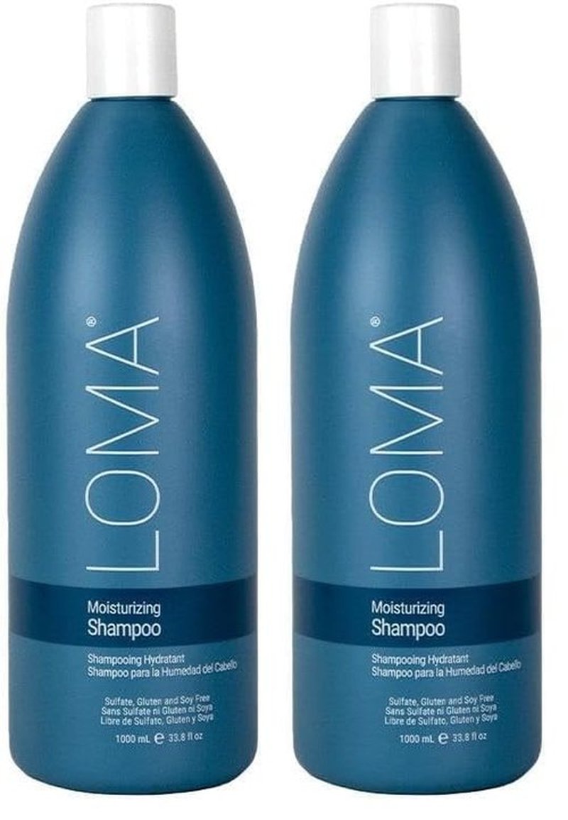 Loma Moisturizing Shampoo - Hydrating Formula for Soft, Healthy Hair | 33 Ounce (Pack of 2)