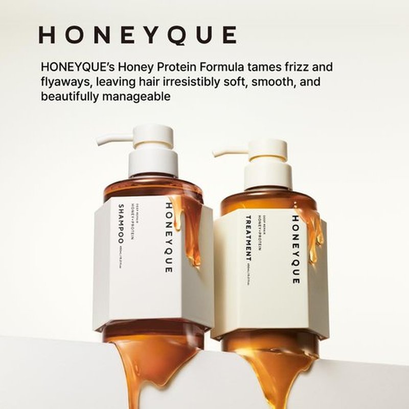 HONEYQUE Deep Repair Moist Shampoo & Conditioner - Nourish Hair With Honey Collagen | 450ml/15.2 fl. oz.