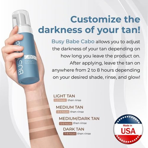CABO Tanning Mousse - Flawless Self Tanner for All Skin Types | Dark Bronze, 200ml Sun-Kissed Glow