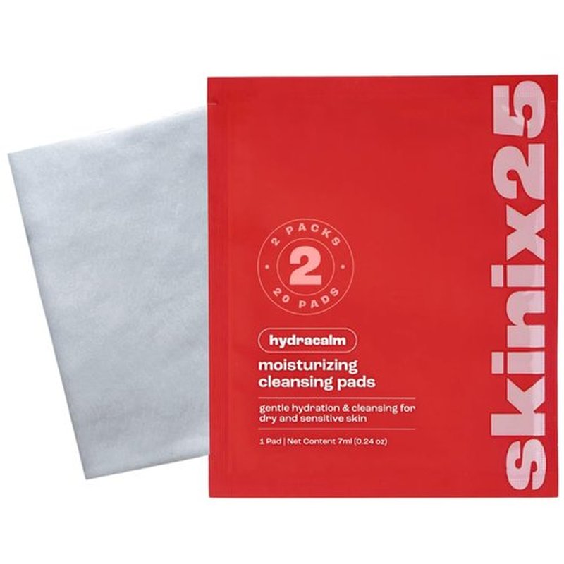 Hydracalm Facial Cleansing Pads – 20 Individually Wrapped Cotton Wipes for Sensitive & Dry Skin | On-the-Go Face Wipes for Travel, Gym & Daily Skincare