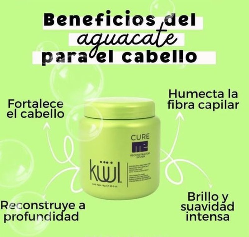Kuul Cure Me Reconstructor 35.2 oz (Tratamiento Para Cabello Maltratado) AVOCADO (con extracto de aguacate)