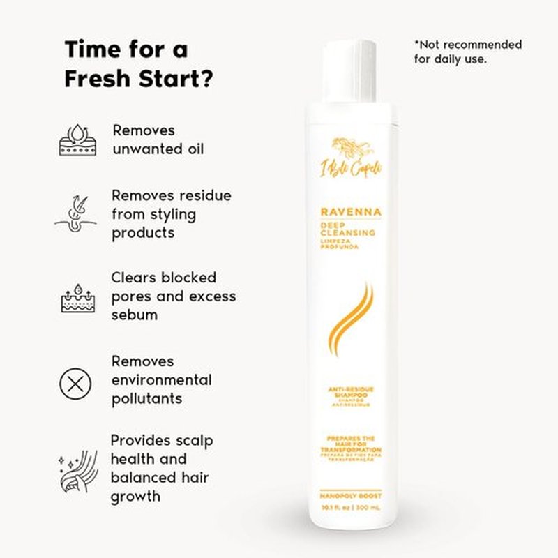 I Belli Capelli Ravenna B-tox Hair Smoothing Treatment with Deep Cleansing Shampoo and Repair Oil – Complete Straightening System for All Hair Types