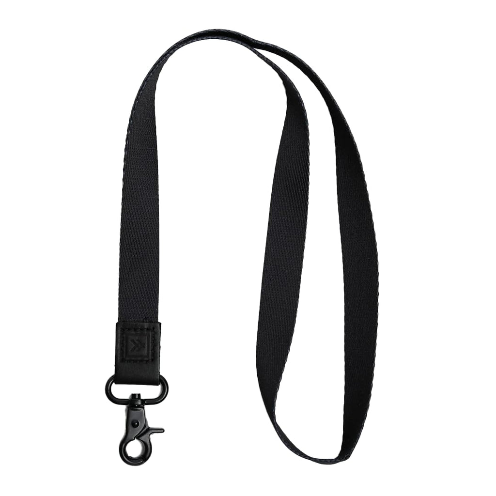 Thread Wallets Cool Neck Lanyard for Men & Women, Cute Key ID Badge & Wallet Holder (Black)