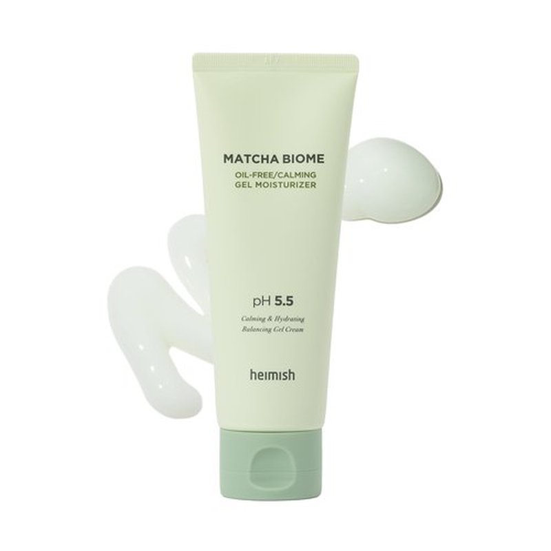 HEIMISH Matcha Biome Oil-free Calming Gel Moisturizer - Moisturizing, Cooling, Soothing, Low Irritating, Non-sticky formula with Matcha, Probiotics, for Oily & Acne-prone Skin, pH 5.5, 3.4fl.oz/100ml