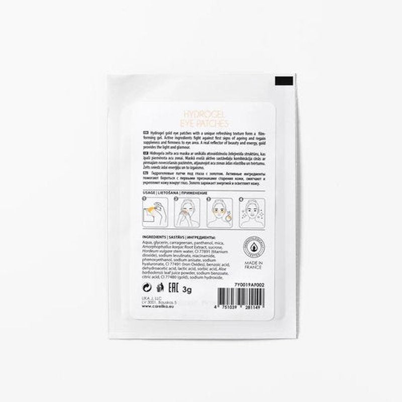 Radiance Hydrogel Eye Patches - Gold Powder Infused Under Eye Masks for Dark Circles & Puffiness - 2 Count