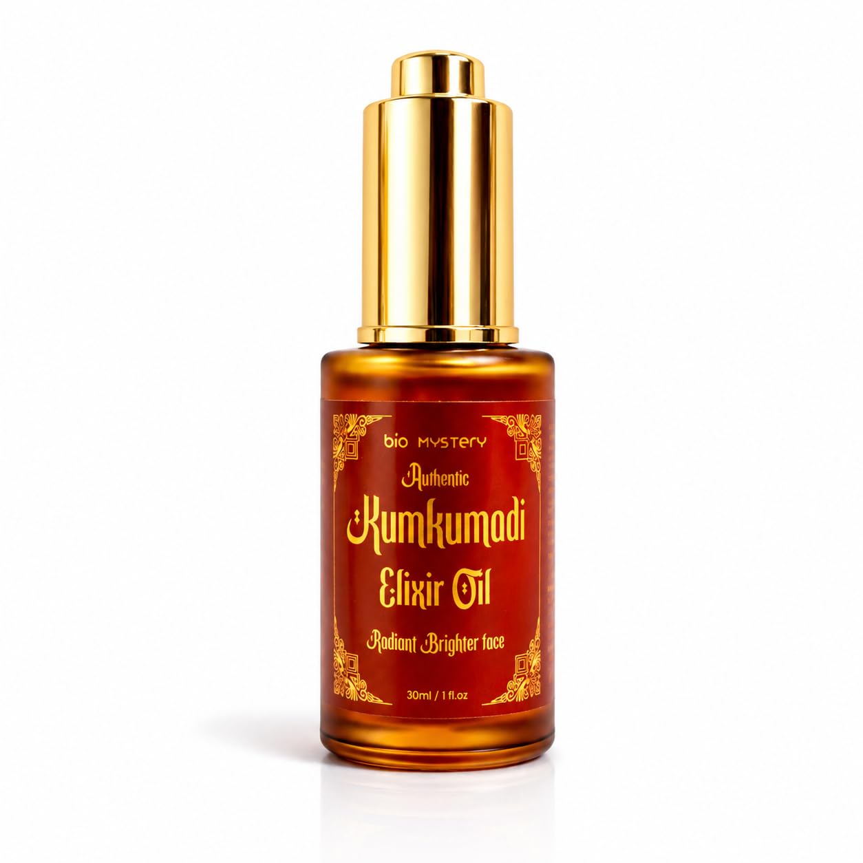 Bio Mystery Authentic Kumkumadi Elixir Oil, Rodiont Brighter Face Oil For Glowing Skin, Dark Spot Wrinkles and Pigmentation | Rich in Vitamin A & C | 30ml/1 floz