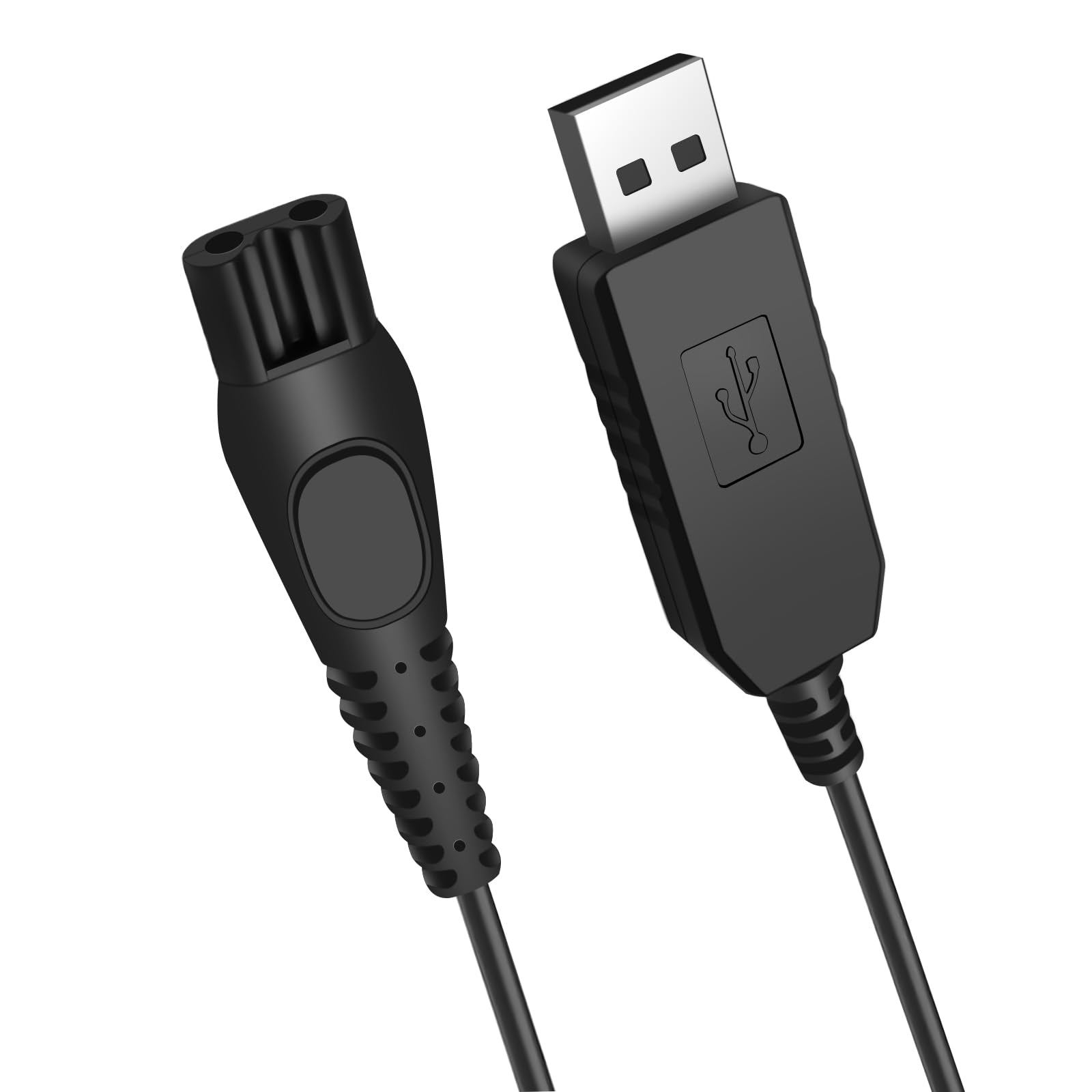 15V for Philips Shaver Charger HQ8505 Cable for Philips Norelco Series 3000,5000,7000,One Blade QP6651 QP6510 QP6520 BT5502 QP6650 QP6620 Beard Trimmer,Electric Razor USB Charging Cord (Black)