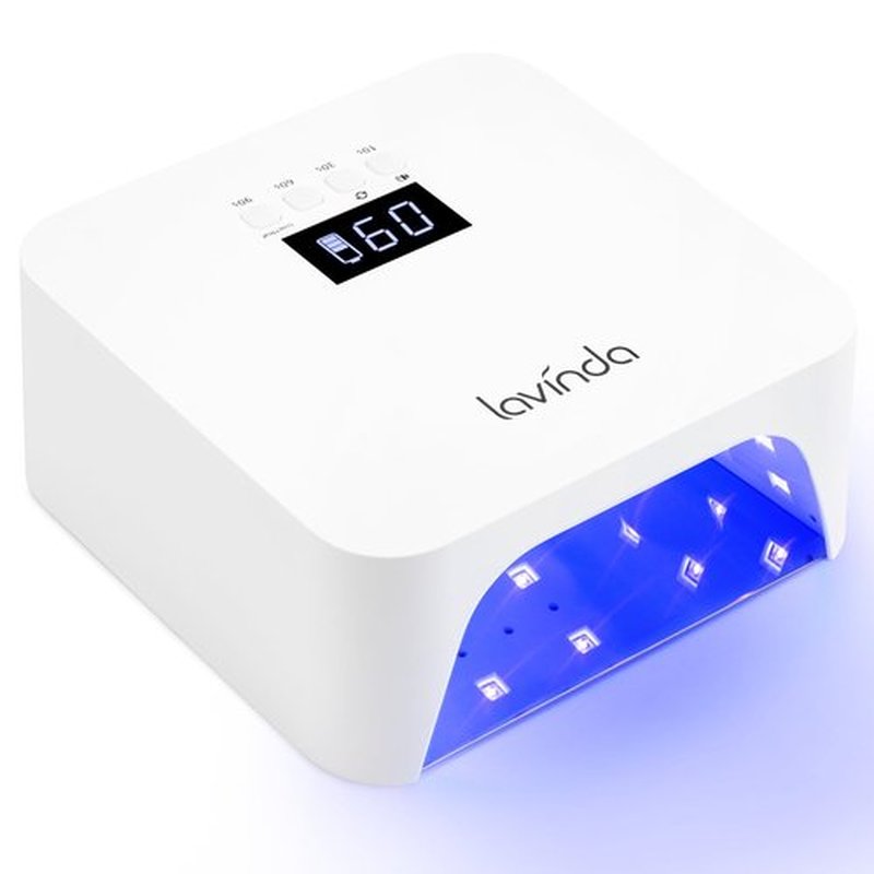 Lavinda UV Light for Gel Nails, Professional UV LED Nail Lamp 2X Faster Curing Nail Dryer Nail Light Compatible with All Gel Types for Home Salon (NovaGlow White)
