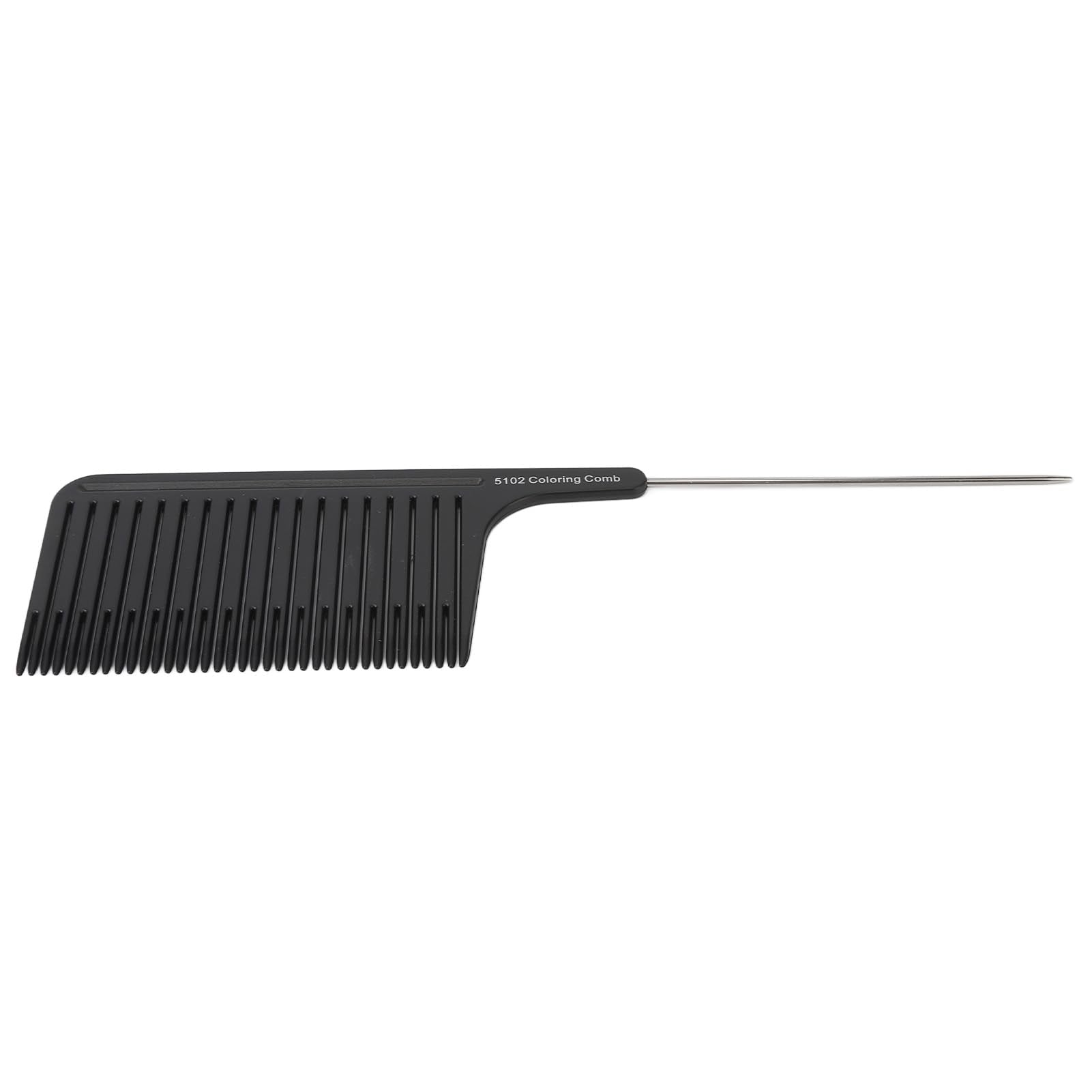 Hair Highlight Comb, Professional Hair Stylist Comb with Stainless Steel Rat Tail, Ergonomic Design, Use, Premium Material, Practical and Versatile for Home and Salon (Black)