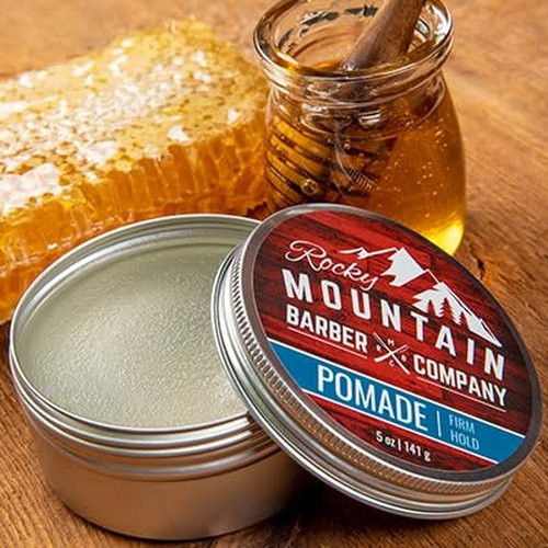 Rocky Mountain Barber Company Pomade for Men - 5 oz Classic Styling Product with Strong Hold & High Shine