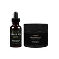 Golden Grooming Beard Bundle for Black Men - Natural Growth Kit with 2oz Balm & 1oz Oil - Shea Butter Conditioner - Cedar Frost (Regular)