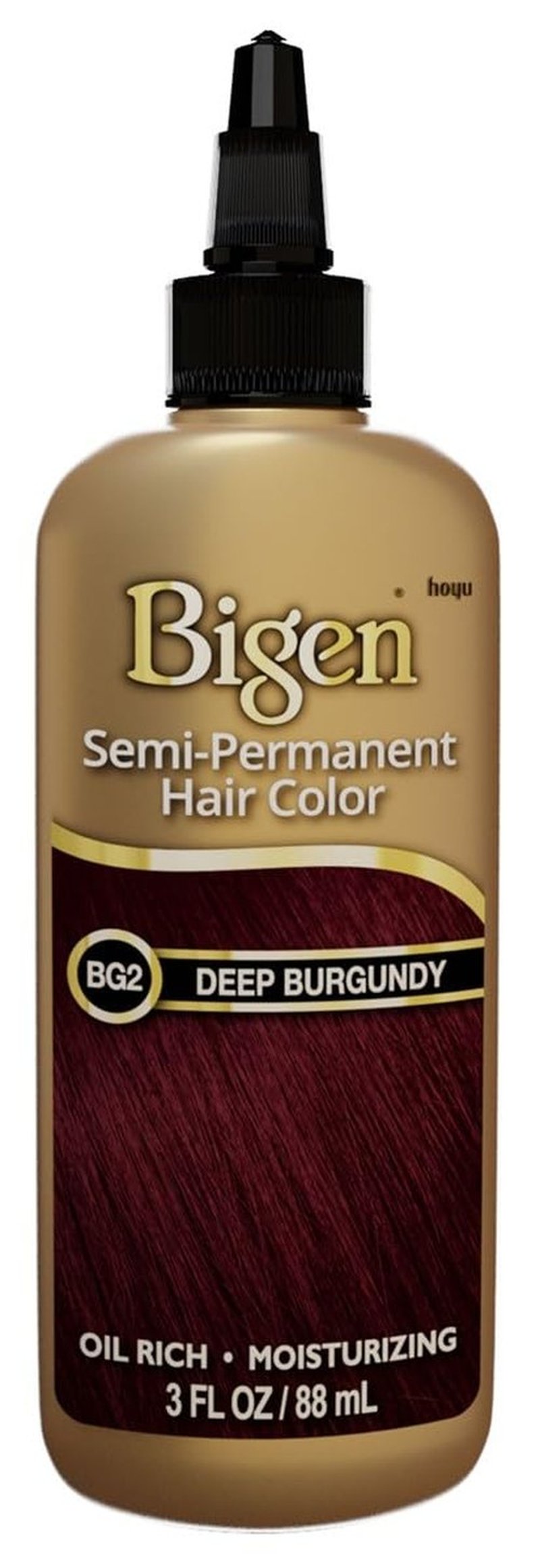 Bigen Semi-Permanent Haircolor - Deep Burgundy | Rich Color, Long-Lasting Formula, 3 Ounce (88ml)