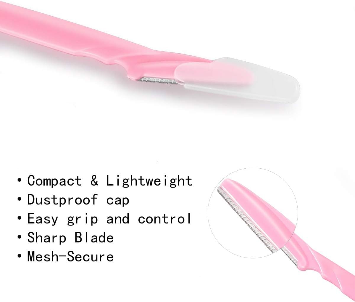 ILLUVA Exfoliating Dermaplaning Tool, Eyebrow Razor, Facial Dermaplane Razors Shaver with Precision Cover for Women and Men Pack of 6