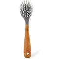 Full Circle Skillet Strong Cast Iron Bamboo Dish Brush and Scraper – Durable Kitchen Scrub Brush for Dishes, Pots, Pans, and Cast Iron, Sustainable, Made with Recycled Plastic