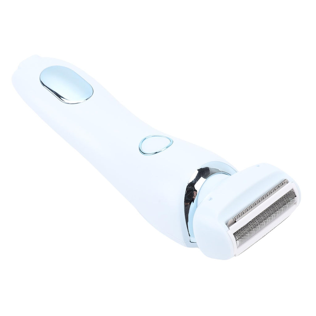 Pongnas Women Electric Body Hair Trimmer Efficient Low Irritation Shaving System Wet Dry Use for Face Legs Underarms Bikini (Blue)
