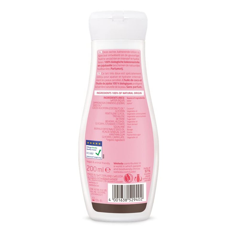 Weleda Unscented Body Lotion, Free From Parabens & Phthalates, No Animal Testing, 6.8 Fluid Ounce (Pack of 1)