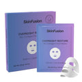 SkinFusion Bio-Collagen Sheet Face Masks (Overnight Restore, 5 Pack) with Retinol + Ceramides - Anti-Aging, Minimize Wrinkles and Pores, Deep Hydration, Firming - Gifts for Women - K Beauty