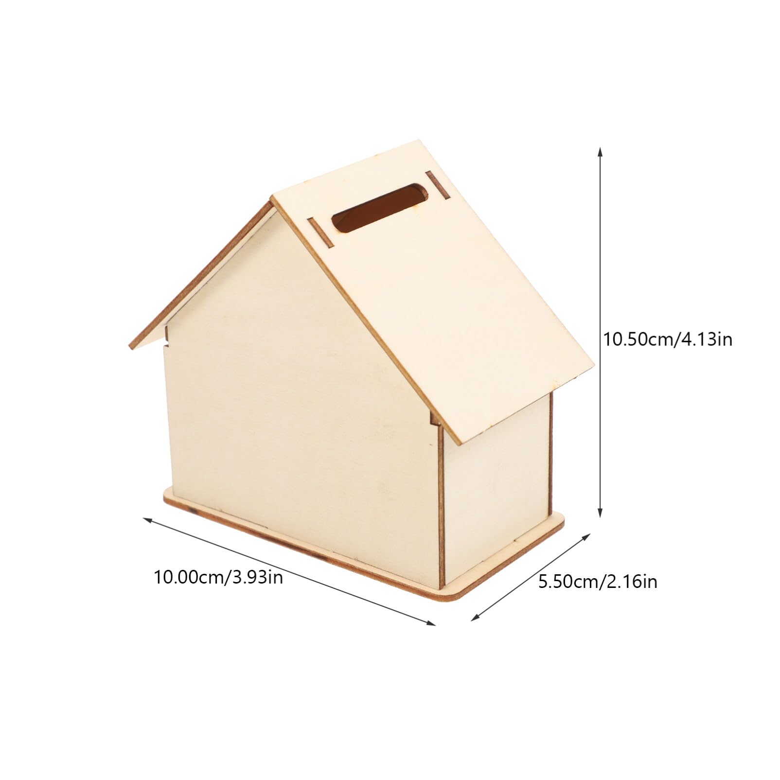 Angoily 20 Pcs DIY Piggy Bank Kids Unfinished Wood House Piggy Bank Coin Saving Box Change Container Craft Kit for Children to Decorate Doodle and Save Coins 4.13 X 8.66 X 3.93 in