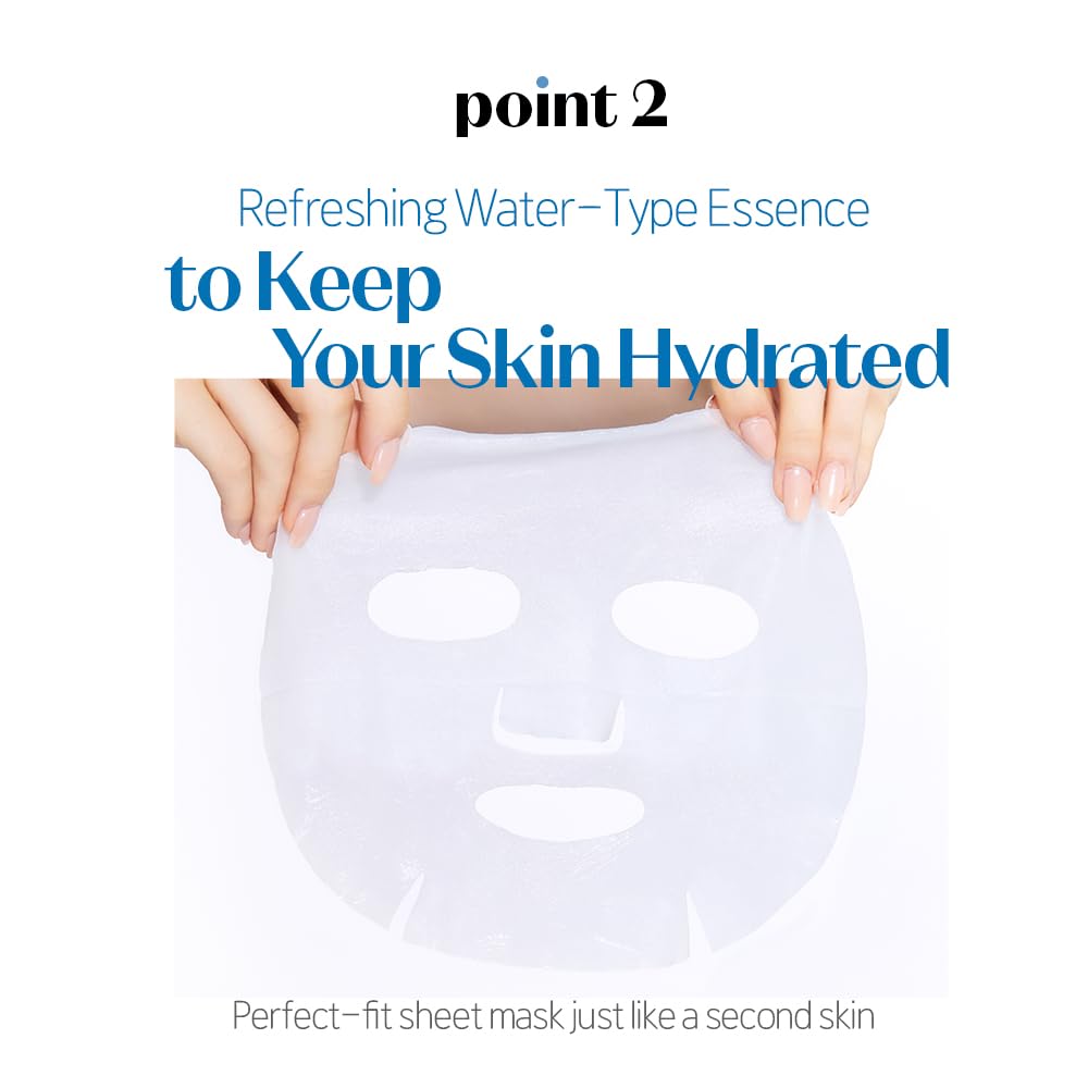 ETUDE SoonJung Sheet Mask Panthensoside (5pcs Pack), 100% Bamboo Sheet, Face Mask, Moisturizer for Sensitive Skin, pH Balanced Formula, Panthenol, Madecassoside, Korean Skin Care, Beauty