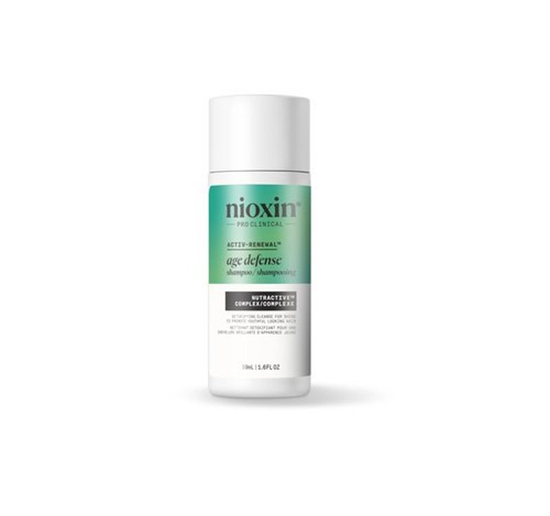 NIOXIN Age Defense Shampoo for Aging Hair | Detox Scalp Cleanser with Niacinamide | 1.6 Fl Oz | 50mL