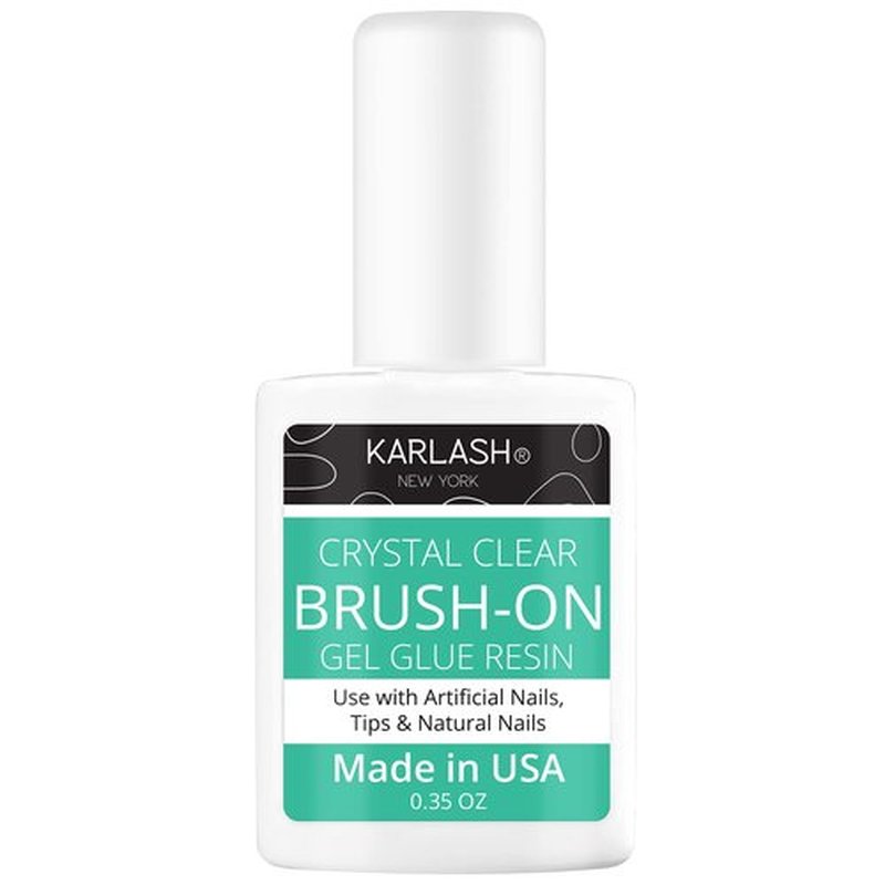 Karlash Professional Dip System Brush On Glue Gel 0.5 oz & Resin Gel Glue Activator 1 oz.