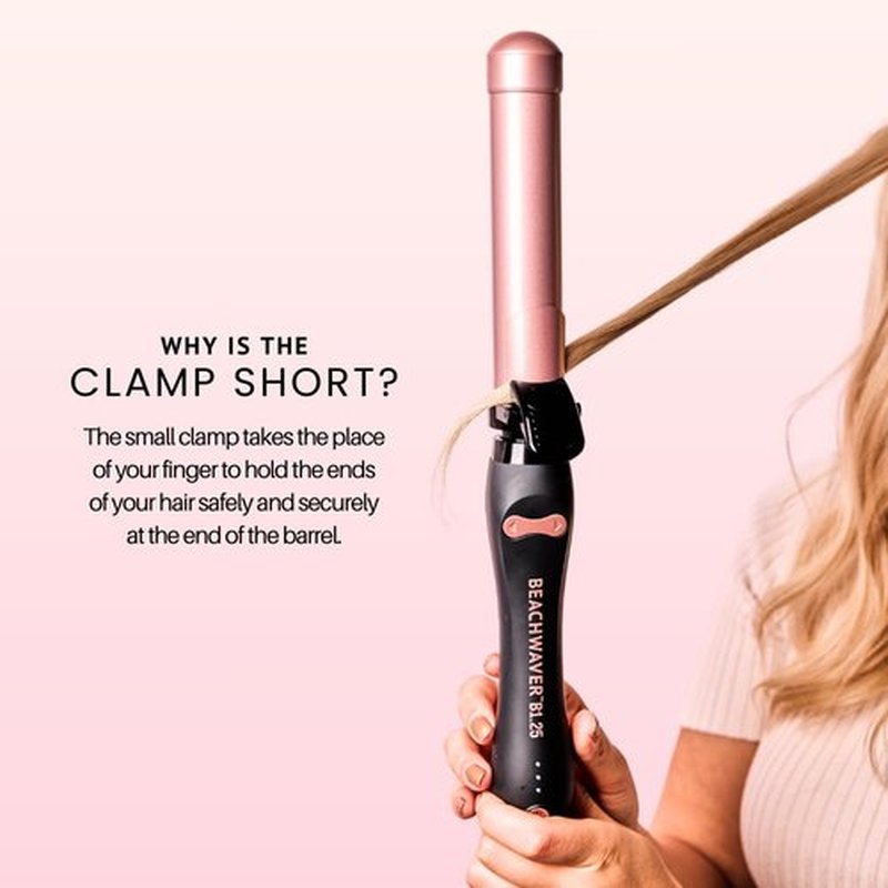 Beachwaver Co. B1 Rotating Curling Iron - Automatic 1" Ceramic Wand for Effortless Waves | Travel-Friendly, Midnight Rose