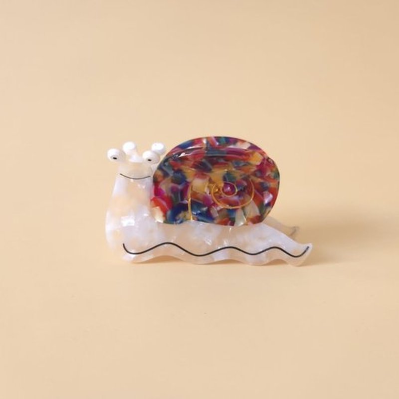 Snail Hair Clip,Acetate Claw Clips,Hair Clips for Women (Colorful)