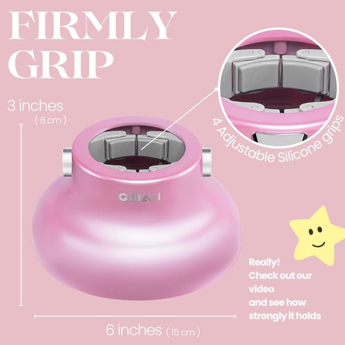GIHALI Universal Hair Diffuser “Super Sturdy” 1.7 Inch to 2.6 Inch for Natural Curly and Wavy Hair, Hair Dryer Attachment (Pink 2 Aroma Upgrade)