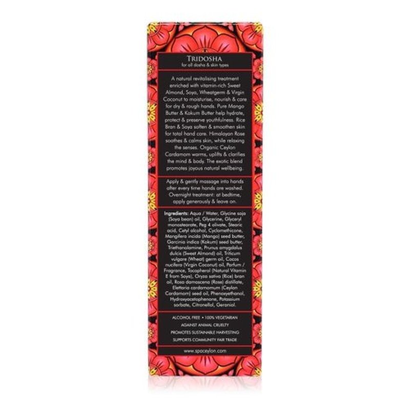 SPA CEYLON CARDAMOM ROSE Intensive Hand Cream | Revitalizing | Vitamin-Rich | 100% Vegetarian | Suitable for all skin types