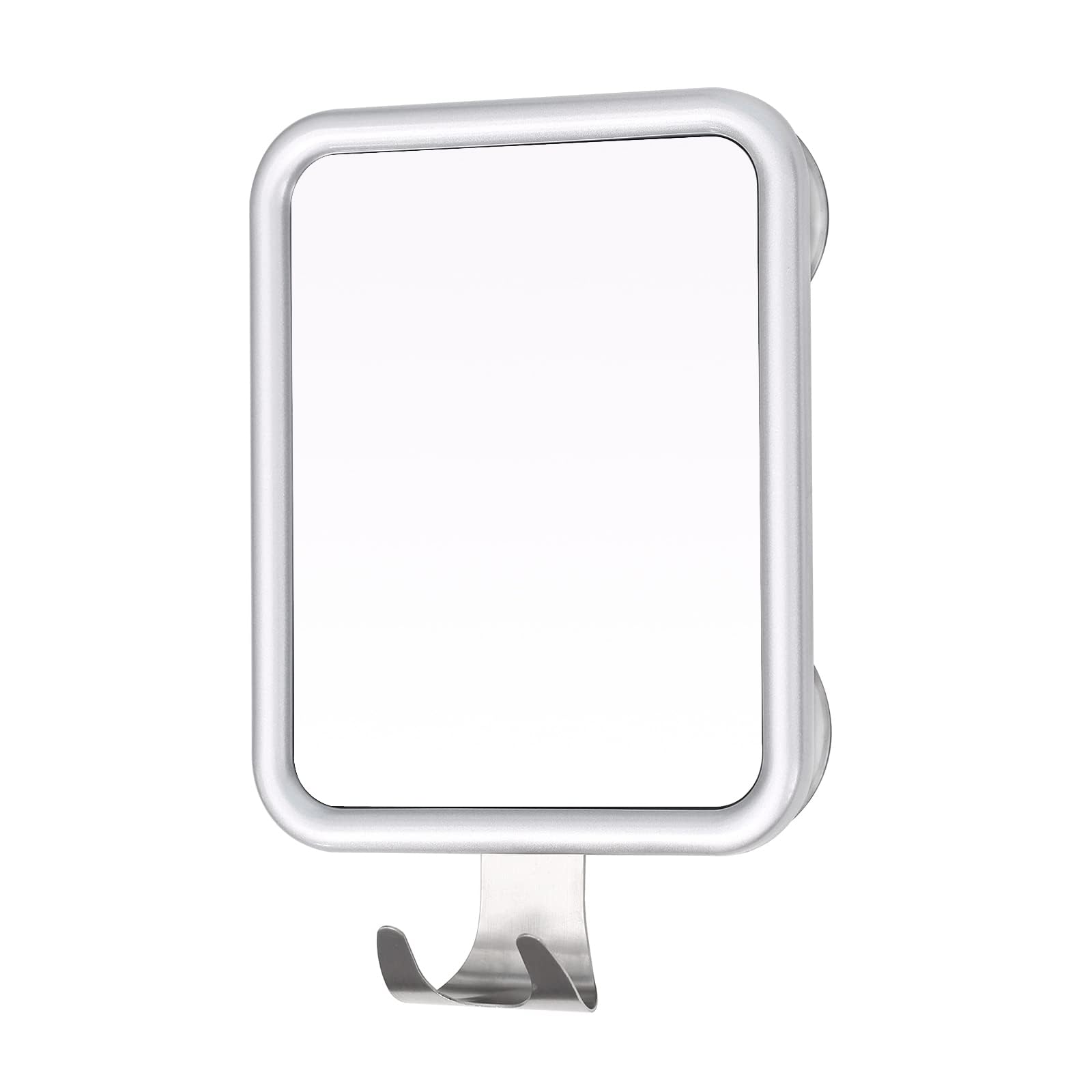 Ettori Shower Mirror Fogless for Shaving- with 4 Suctions, Anti Fog Mirror for Shower, Bathroom, Vanity, Bathtub, Razor Holder for Men