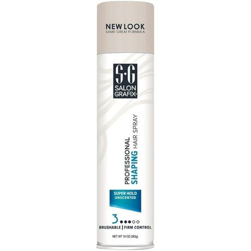 Salon Grafix Super Hold Unscented Hair Spray - Professional 10-Ounce, 3-Pack for Long-Lasting Style