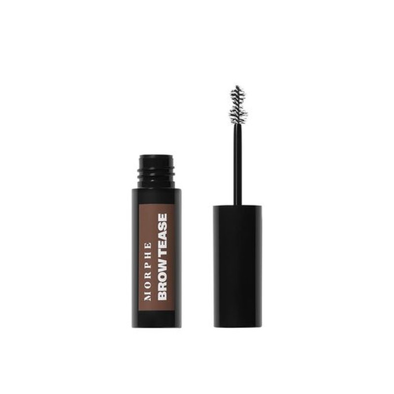 Morphe Brow Tease Eyebrow Gel Mousse - Volumizing Brow Gel to Tint, Thicken & Shape with 100% Natural Bamboo Fibers - Enriched with Conditioning Coffee Seed Oil - ColdBrew (0.16 fl oz)