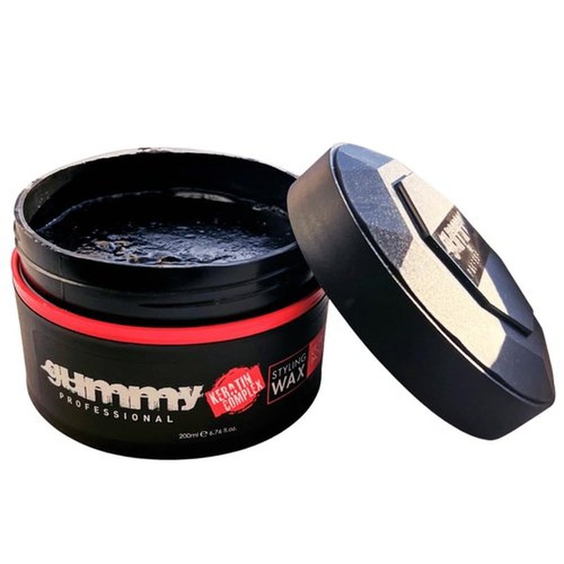 Gummy Professional Hair Styling Wax – Strong Hold Hair Wax with Keratin Complex Strengthens and Adds Radiant Finish – Water-Based Grooming for Messy, Spiky, Textured Styles – 200 ml