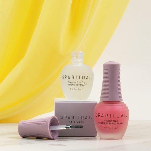 SPARITUAL Nourish Nail Vegan Strengthener | Nail Strengthening Treatment to condition dry and damaged nails | 0.5 fl oz