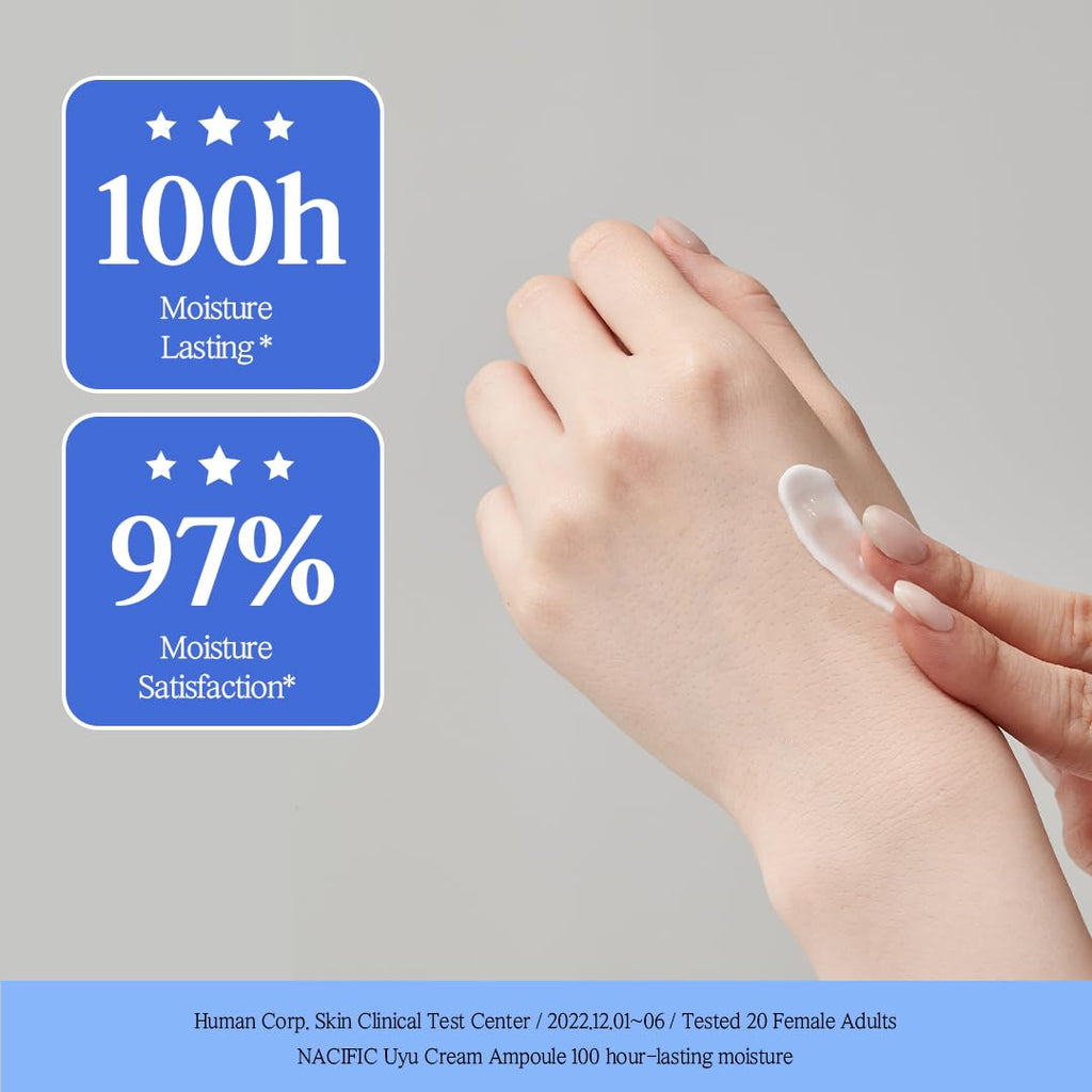 NACIFIC Uyu Cream Ampoule 50ml – Milk Protein Hydrating Serum with Jeju Milk Extract, Ceramide Complex for Dry & Sensitive Skin, Barrier Repair, Long-Lasting Moisture