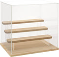 Nynelly Clear Acrylic Display Case for Collectibles, 4 Tier Display Box with Door, Assemble Countertop Showcase Storage Organizer for Minifigures Funko Pop, Miniature,12.4" L x 9.5" W x 11.6" H