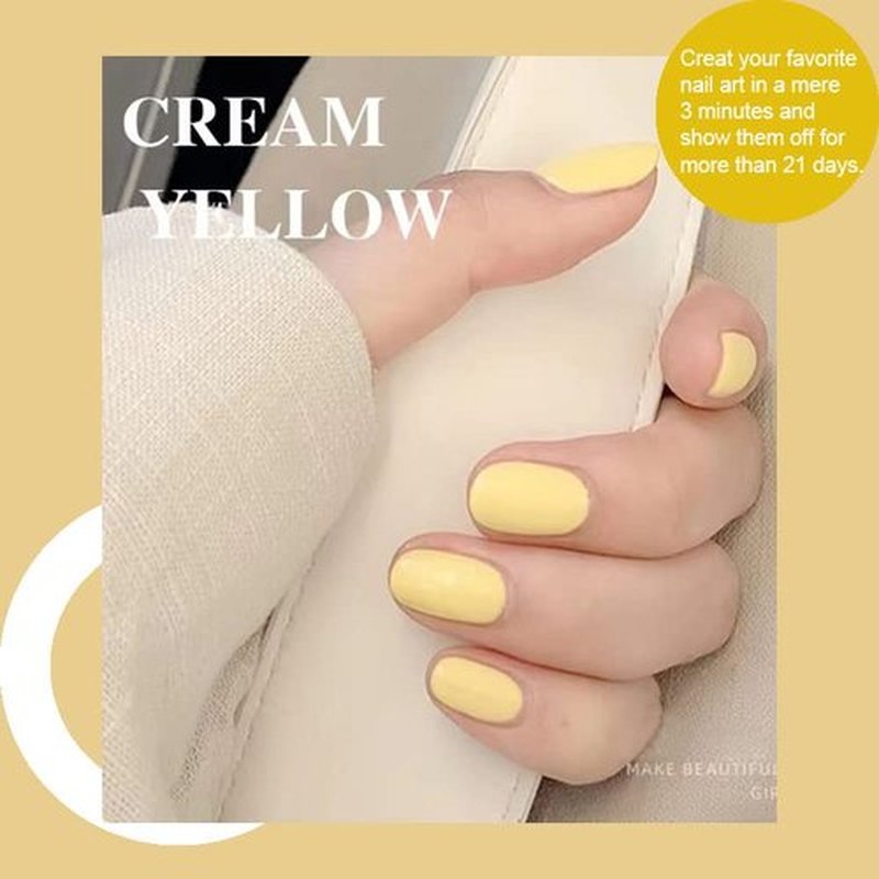 Arte Clavo 15ml Cream Yellow Nail Gel Polish, Soak Off Nail Gel Polish Nail Art Manicure Salon DIY at Home UV LED Light Required - Bright Pastel Yellow 3023…