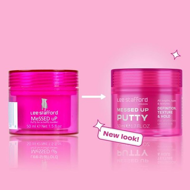 Lee Stafford Hair Styling Pomade - Lightweight Messed Up Putty for Firm Hold & Texturizing | All Lengths, Unisex