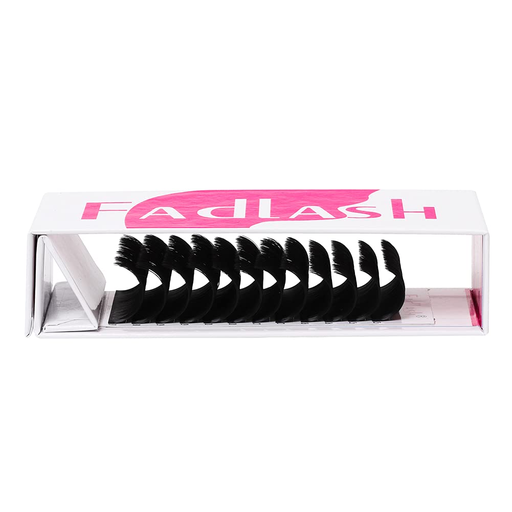 Eyelash Extension D Curl Easy Fan Volume Lashes 0.07 25-30mm Mixed Tray Faux Mink Lash Extension Self Fanning Blooming Lashes (0.07-D, 25-30 Mix)