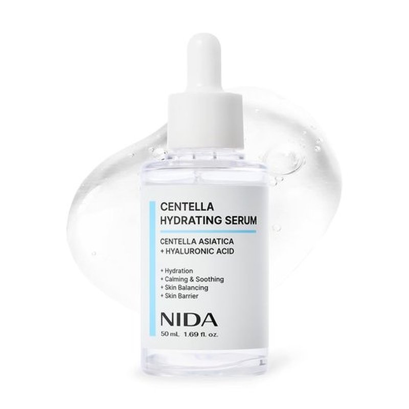 NIDA Centella Hydrating Serum | Centella Asiatica, Hyaluronic Acid | Hydration, Calming & Soothing, Skin Balancing, Skin Barrier | 1.69 fl. oz., 50ml (Updated)