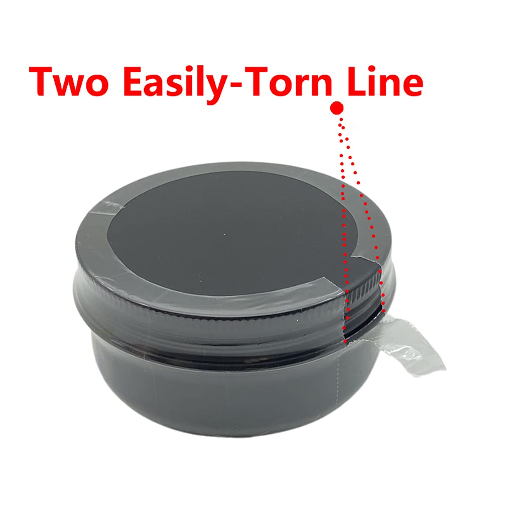 200Pcs Heat Shrink Wrap Film Shrink Seal Bands for 2oz/60ml Aluminum Tin Jar, Easy to Use, Make Products More Professional (For 60g Aluminum Jar)