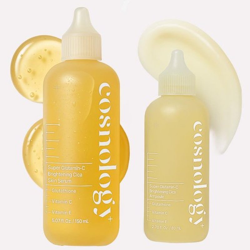 COSNOLOGY Glass Skin Care Set - Glow Serum with Niacinamide & Retinol (150ml) + Brightening Ampoule (80ml)