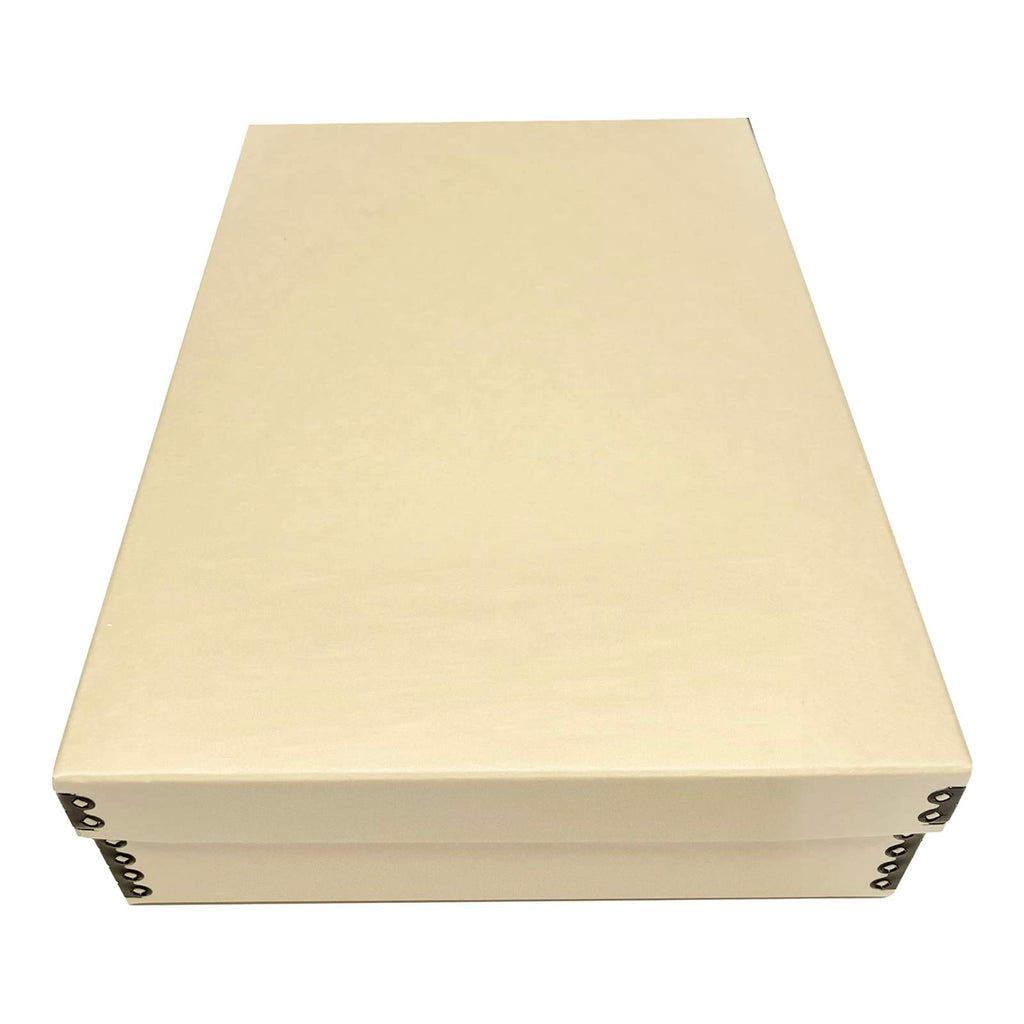 Golden State Art, Archival Drop Front Storage Box, Tan-11.75x17.75x3.75 In