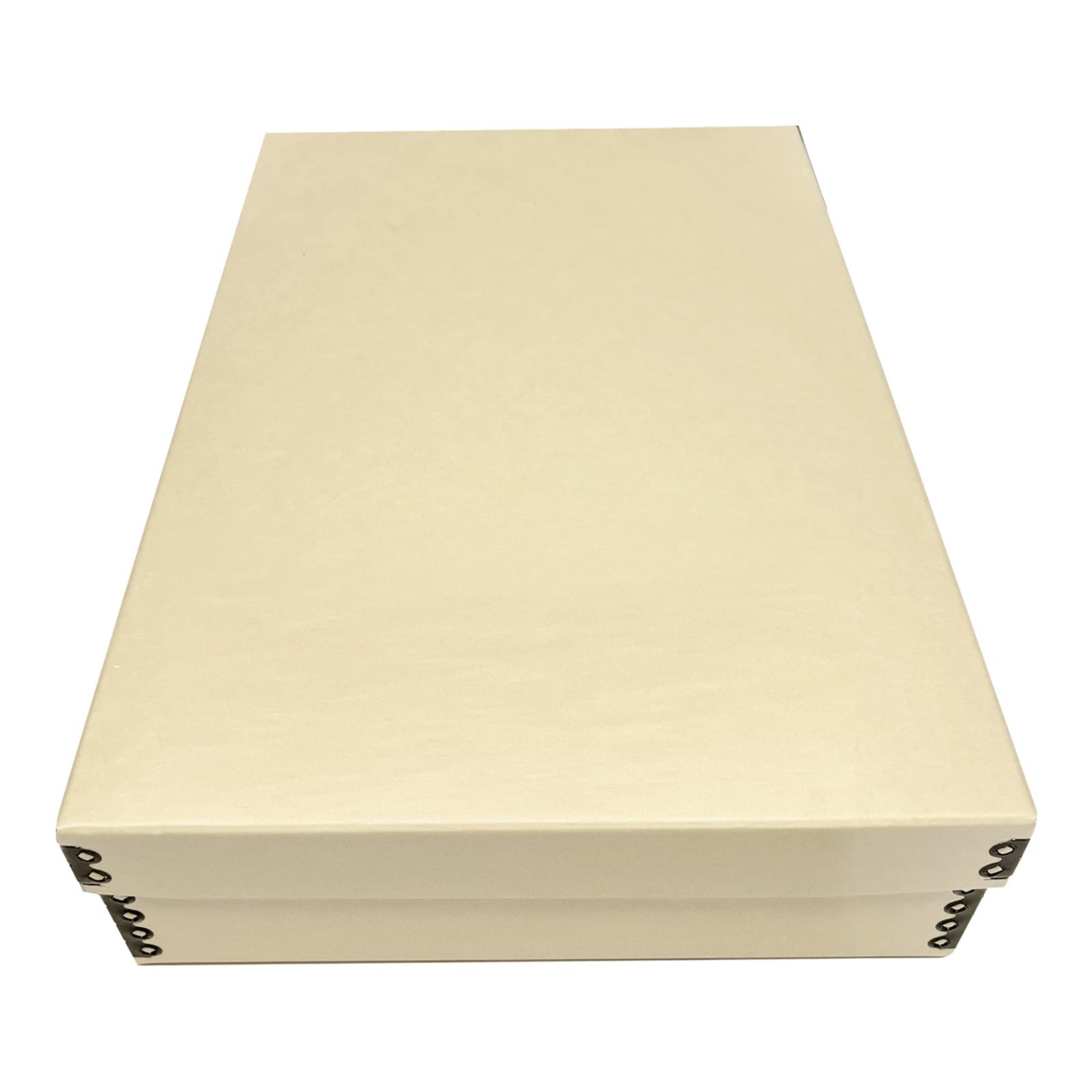 Golden State Art, Archival Drop Front Storage Box, Tan-11.75x17.75x3.75 In