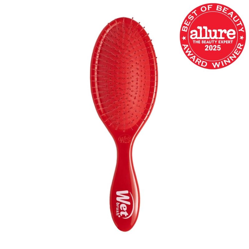 Wet Brush Original Detangler - Effortless Pain-Free Brushing with Ultra-Soft Bristles - Red for All Hair Types